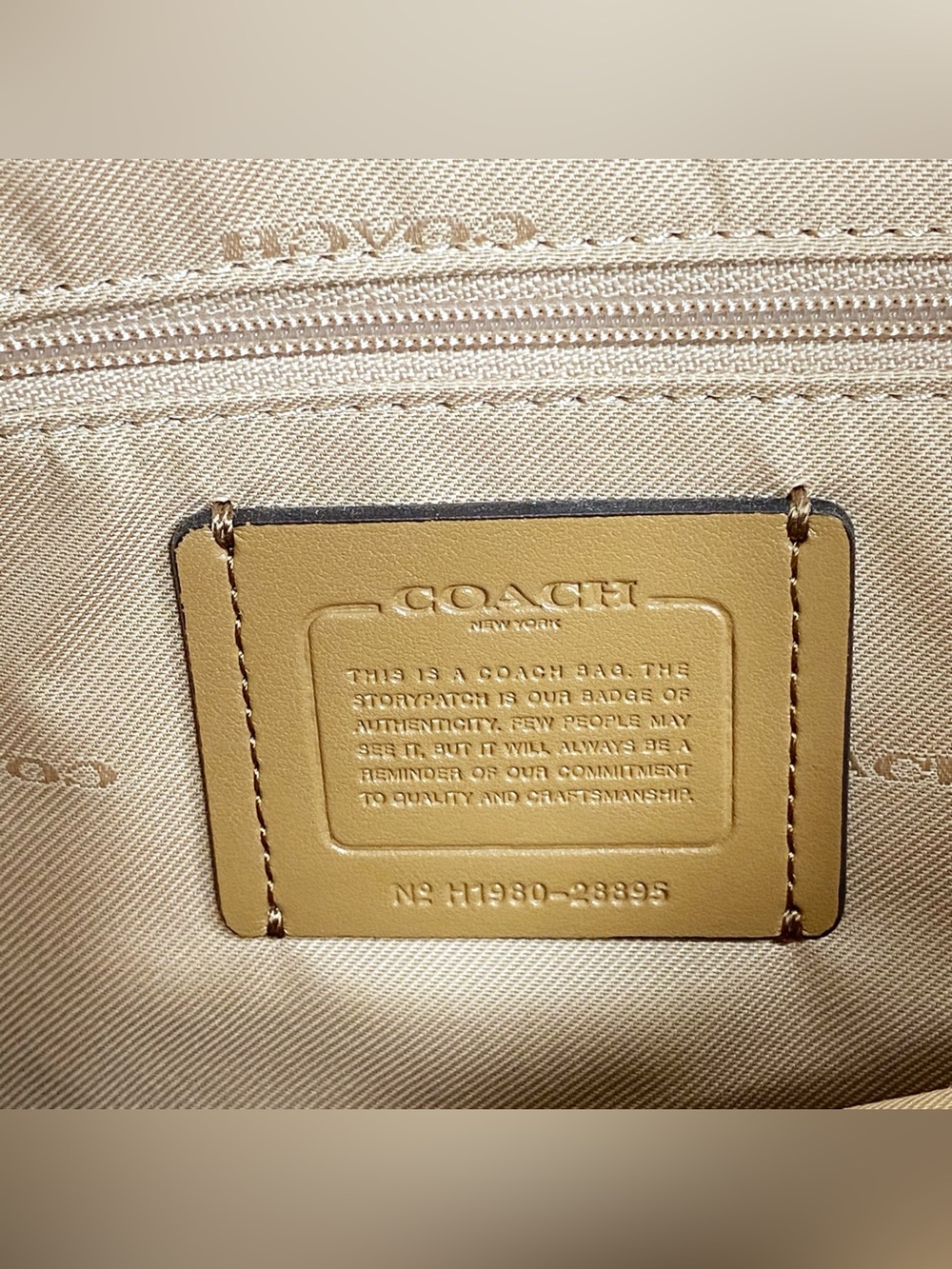 Coach NWT Legacy Jacquard Edie Tan/Beechwood Shoulder Bag w/ Dustbag - Picture 9 of 9
